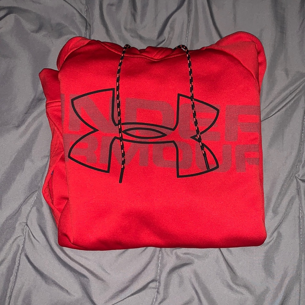 red under armor hoodie w/ secret pocket